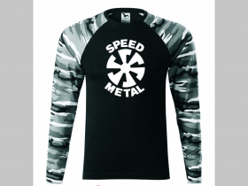 Speed Metal  pánske tričko (nie mikina!!) s dlhými rukávmi vo farbe " metro " čiernobiely maskáč gramáž 160 g/m2 materiál 100%bavlna